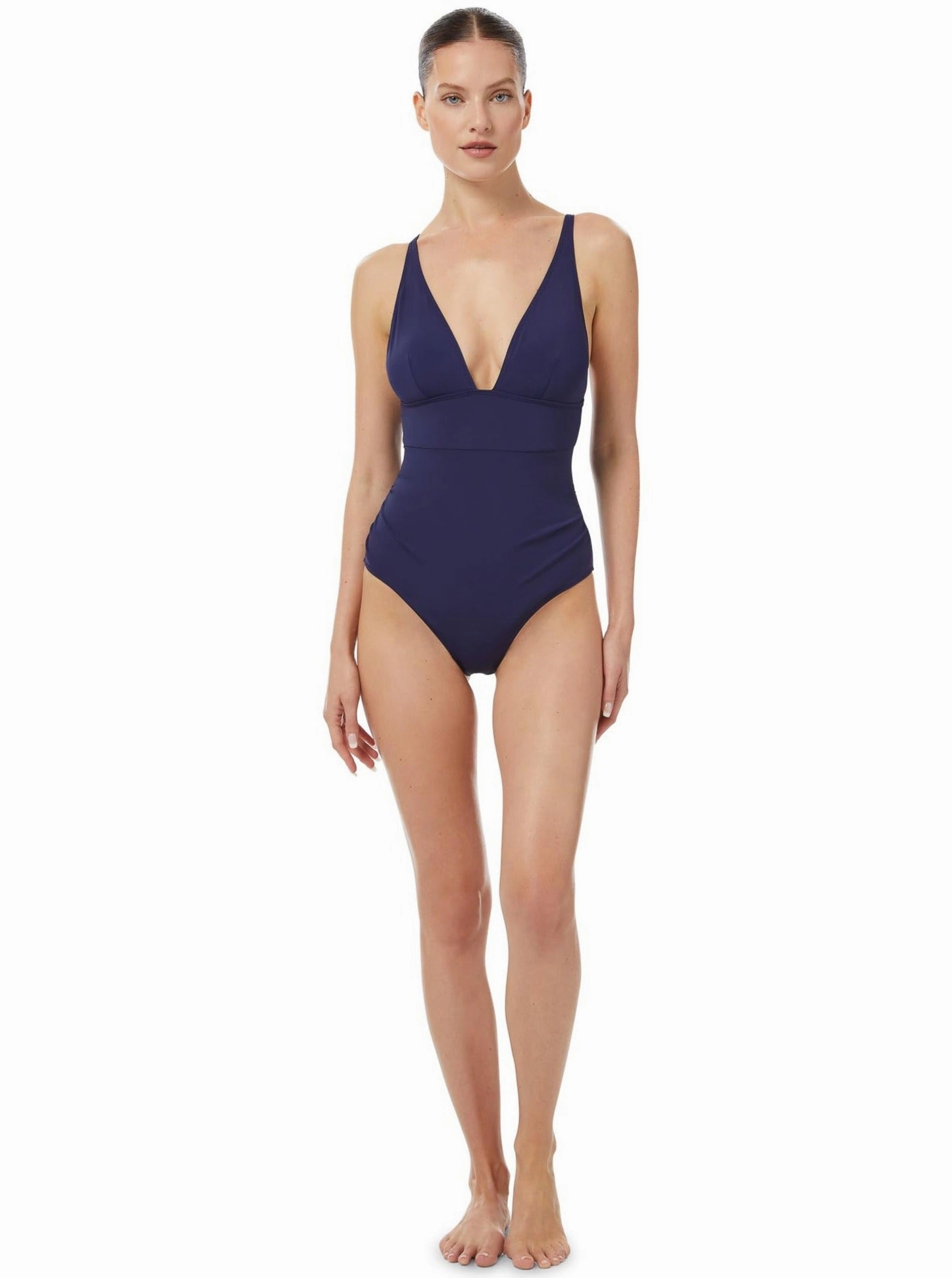 Niki One Piece Navy Satin
