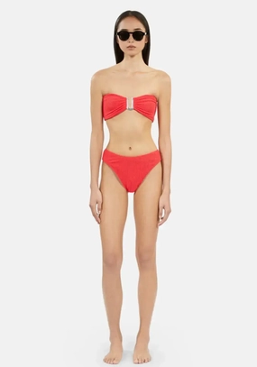 NOOR Red TWO PIECE BOTTOMS two piece swimsuits women, matching bikini sets