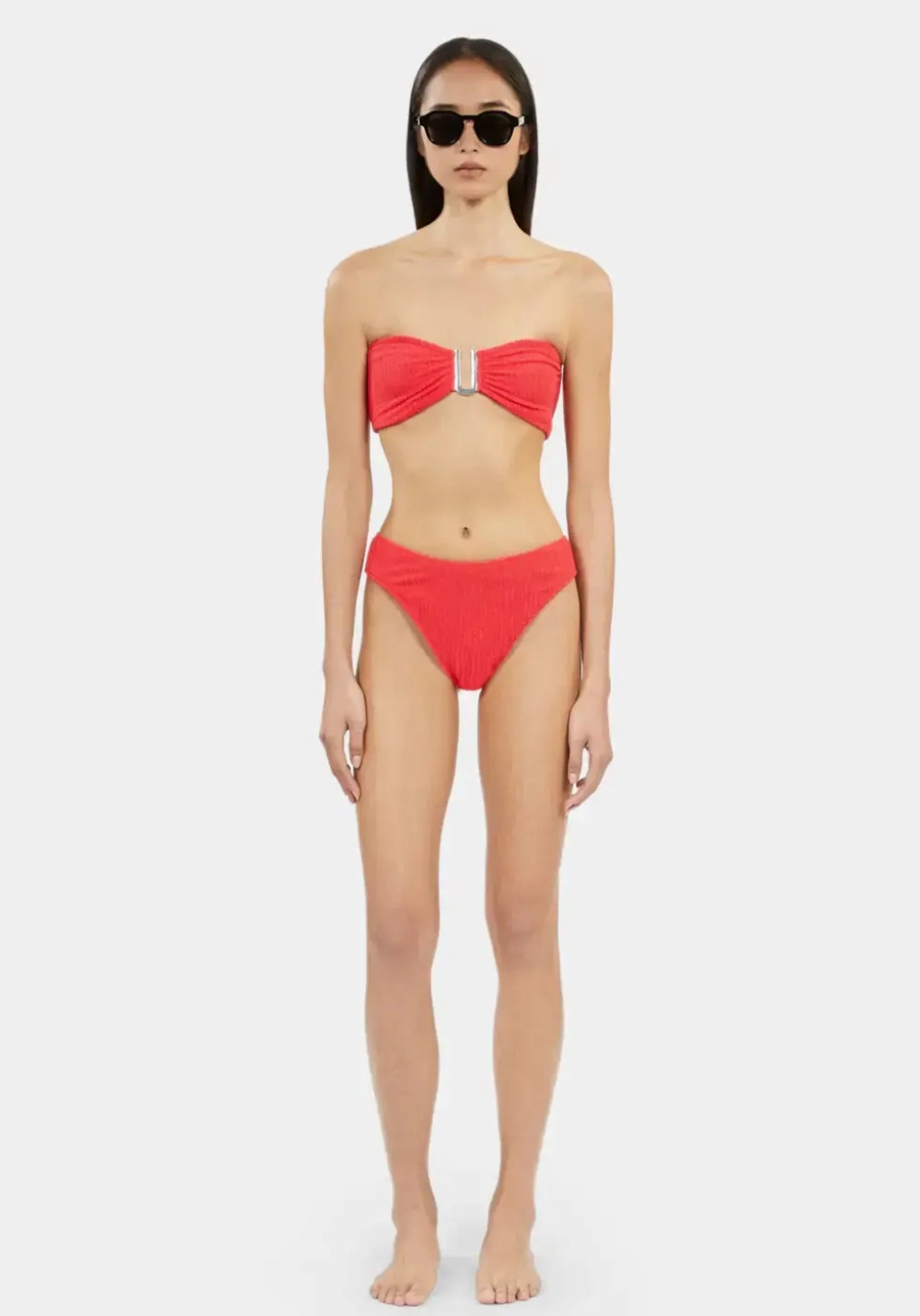 NOOR Red TWO PIECE BOTTOMS two piece swimsuits women, matching bikini sets