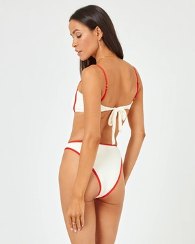 Nora Bikini Bottom - Cream-Pimento timeless swimwear styles women, comfy swimwear for women