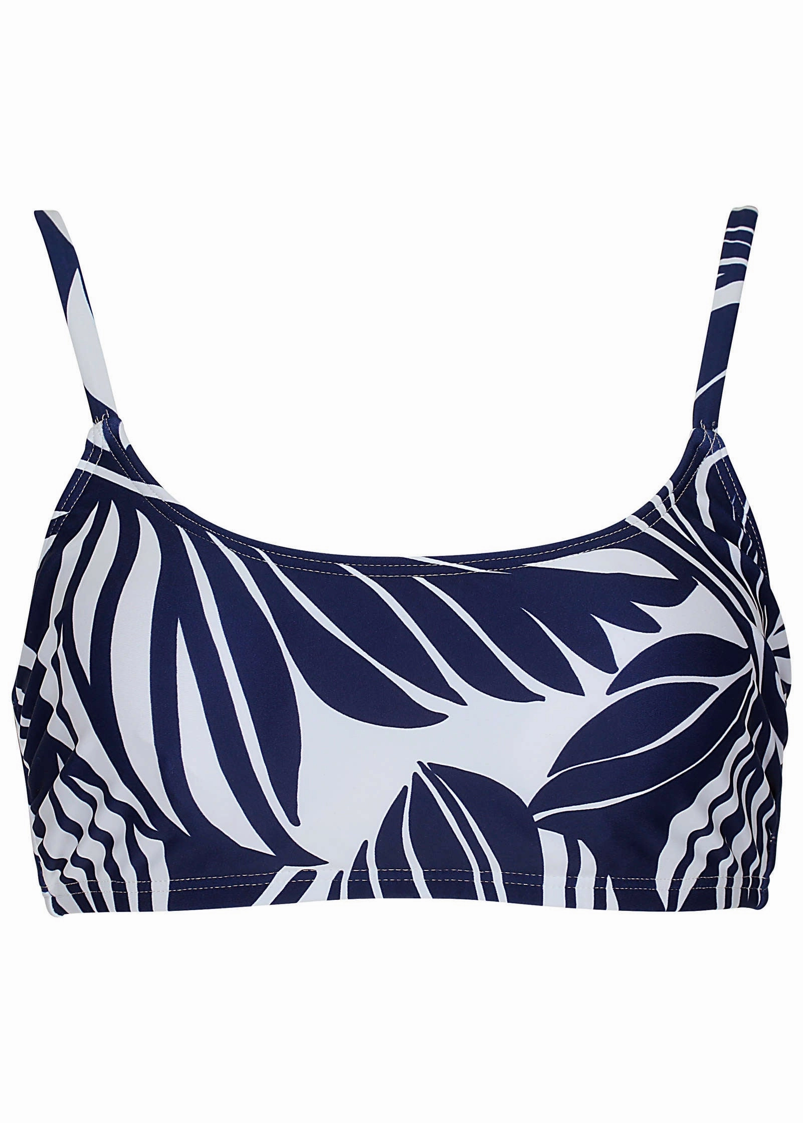 Oahu Underwire Top - Contrast Bold Leaves