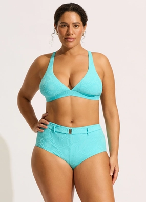 Oasis Belted Hollywood Boyleg Bikini Bottom - Atoll push up bikinis women, sporty womens bikini sets
