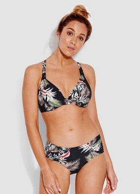 Ocean Alley Wide Side Retro Bikini Pants - Black two-piece bikinis for women, trendy bikinis for beachwear