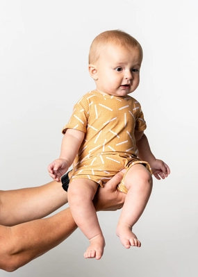 Off The Grid | Baby Shorties Rashguard (Unisex) cute girls swimsuits, stylish swimwear for girls