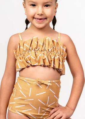 Off The Grid | Mini Oversized Ruffle Top cute girls swimsuits, stylish swimwear for girls