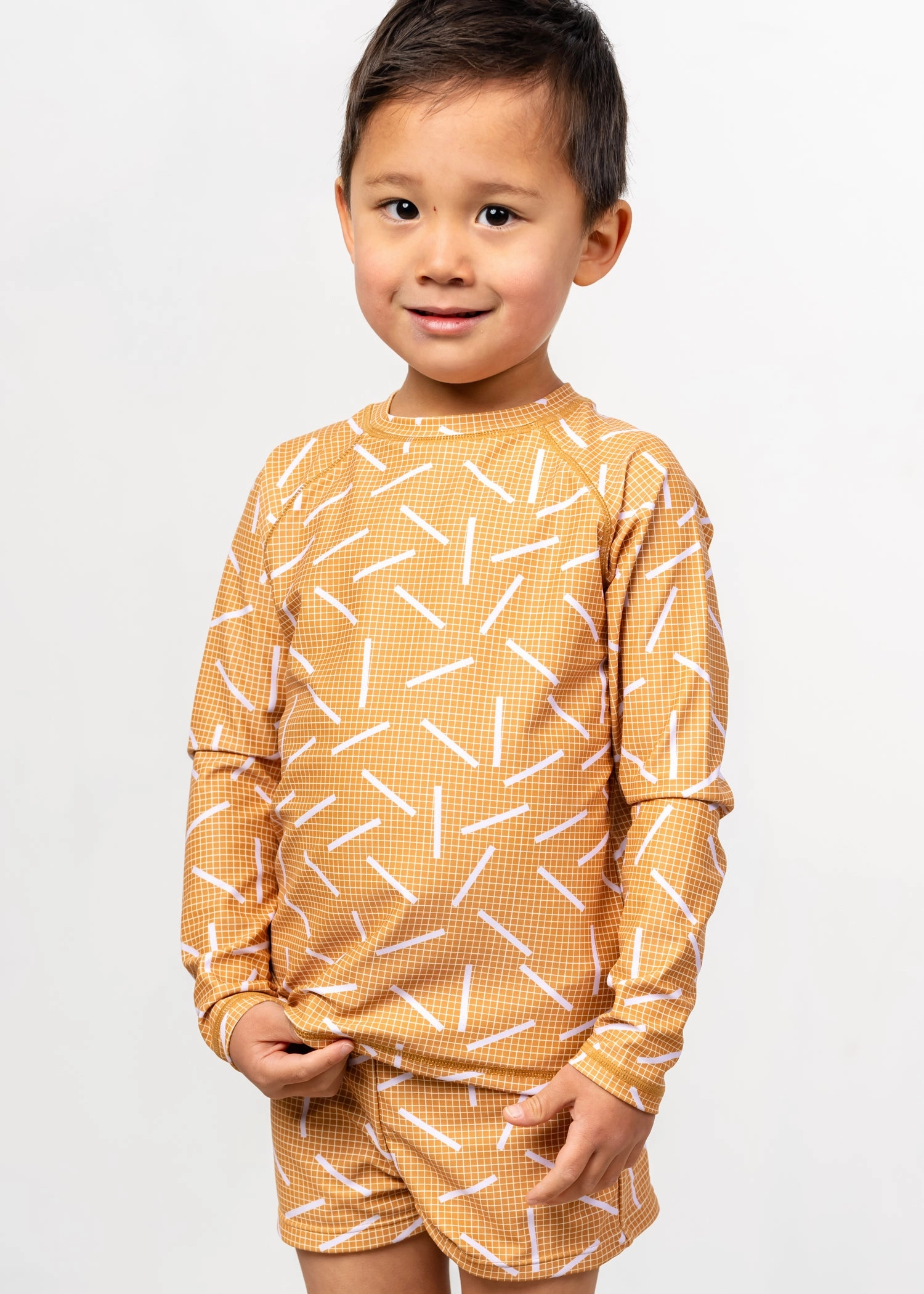 Off The Grid | Mini Rashguard Top (Unisex) cute girls swimsuits, stylish swimwear for girls