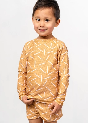 Off The Grid | Mini Rashguard Top (Unisex) cute girls swimsuits, stylish swimwear for girls