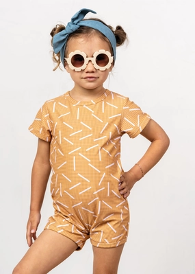 Off The Grid | Mini Shorties Rashguard (Unisex) cute girls swimsuits, stylish swimwear for girls