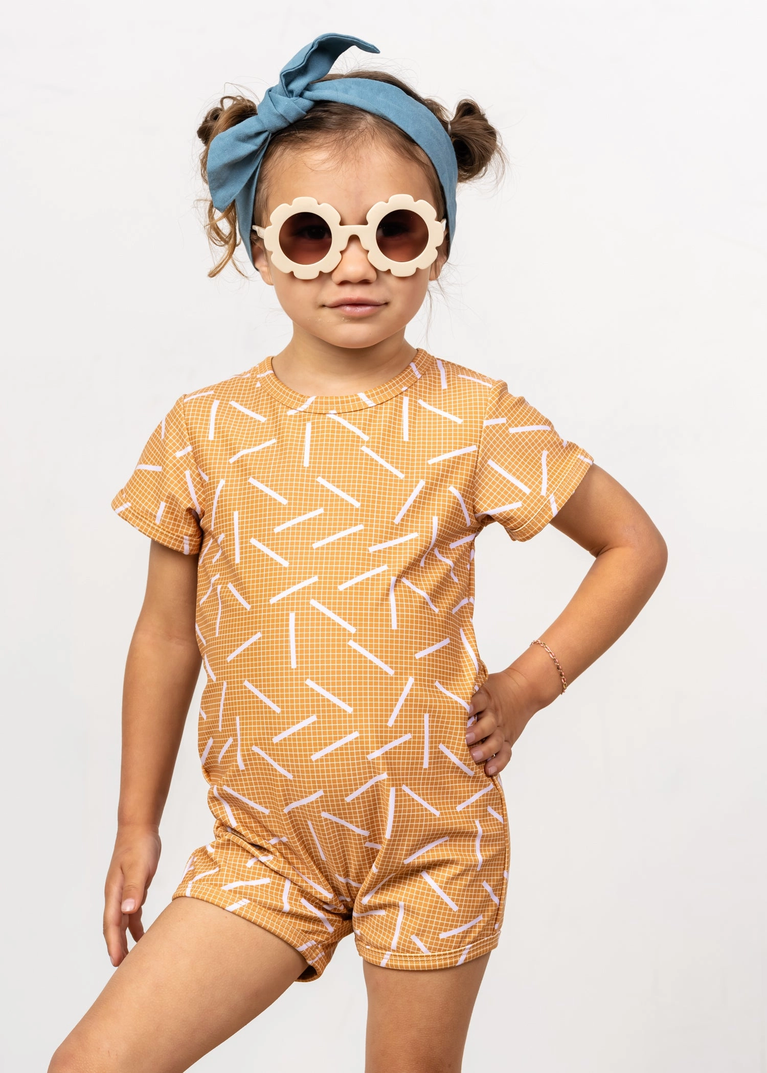 Off The Grid | Mini Shorties Rashguard (Unisex) cute girls swimsuits, stylish swimwear for girls