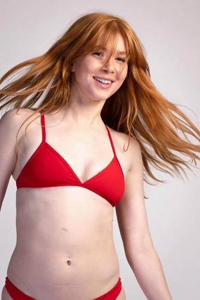 Ohara Bikini Top - Red mix and match bikinis, stylish women's bikini options