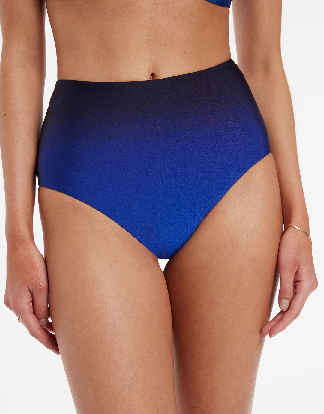 Oia Sunset High Waist Bikini Pant - Ocean adjustable swim bottoms women, flattering bikini bottoms