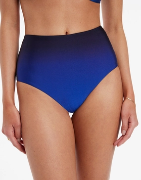 Oia Sunset High Waist Bikini Pant - Ocean adjustable swim bottoms women, flattering bikini bottoms