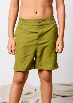 Olive Green | Youth Boardies boys summer swimwear, boys rash guard swim sets