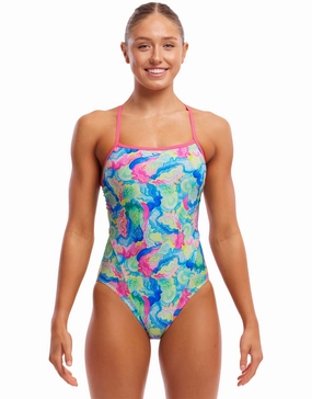 Olive Oily Single Strap Swimsuit - Multi funkita womens swimsuits, funkita colorful swimwear