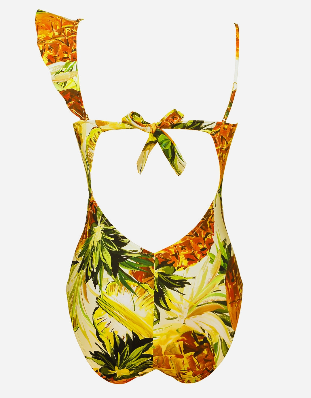 Optimist Ruffle Shoulder Swimsuit - Pina Colada