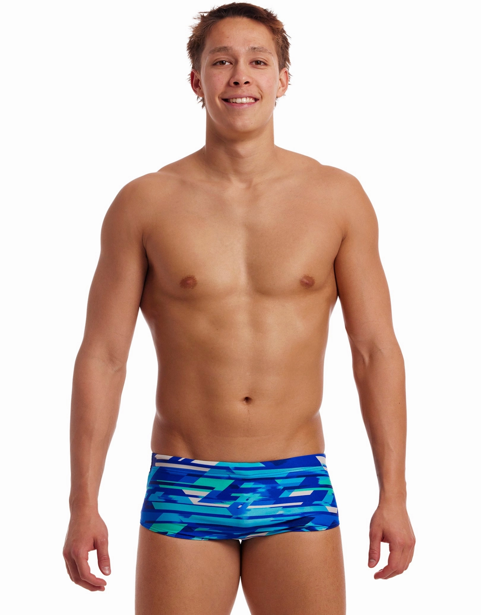 Pace Racer Sidewinder Swim Trunks - Blue funky trunks swim shorts, mens funky trunks swimwear