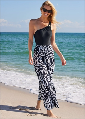 Palazzo Cover-Up Pant - Ocean Bliss womens sun protection swimwear, trendy swimwear collection