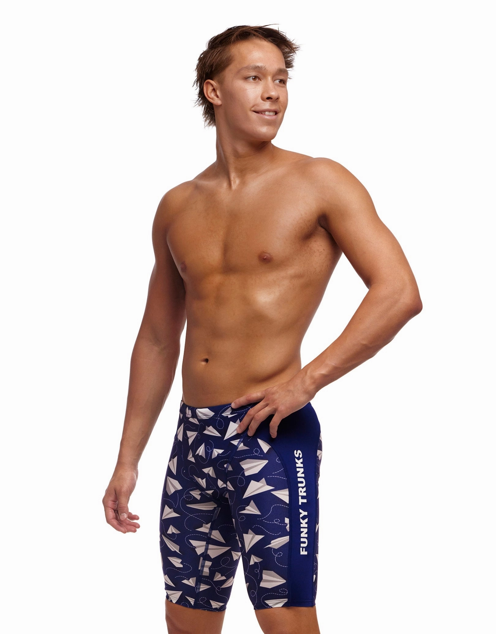 Paper Plain Swim Training Jammers - Blue