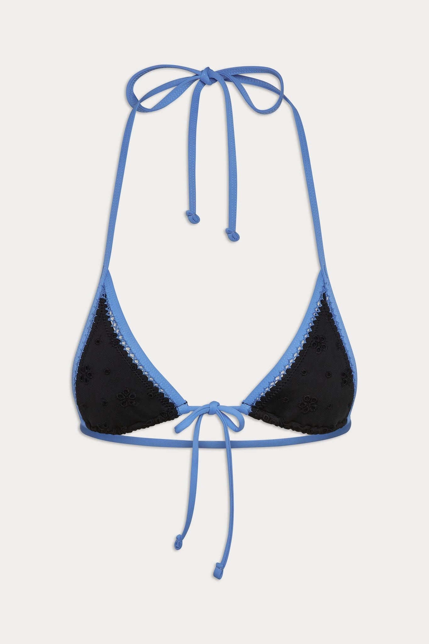 Paradise Eyelet Halter Bikini Top - Eclipse