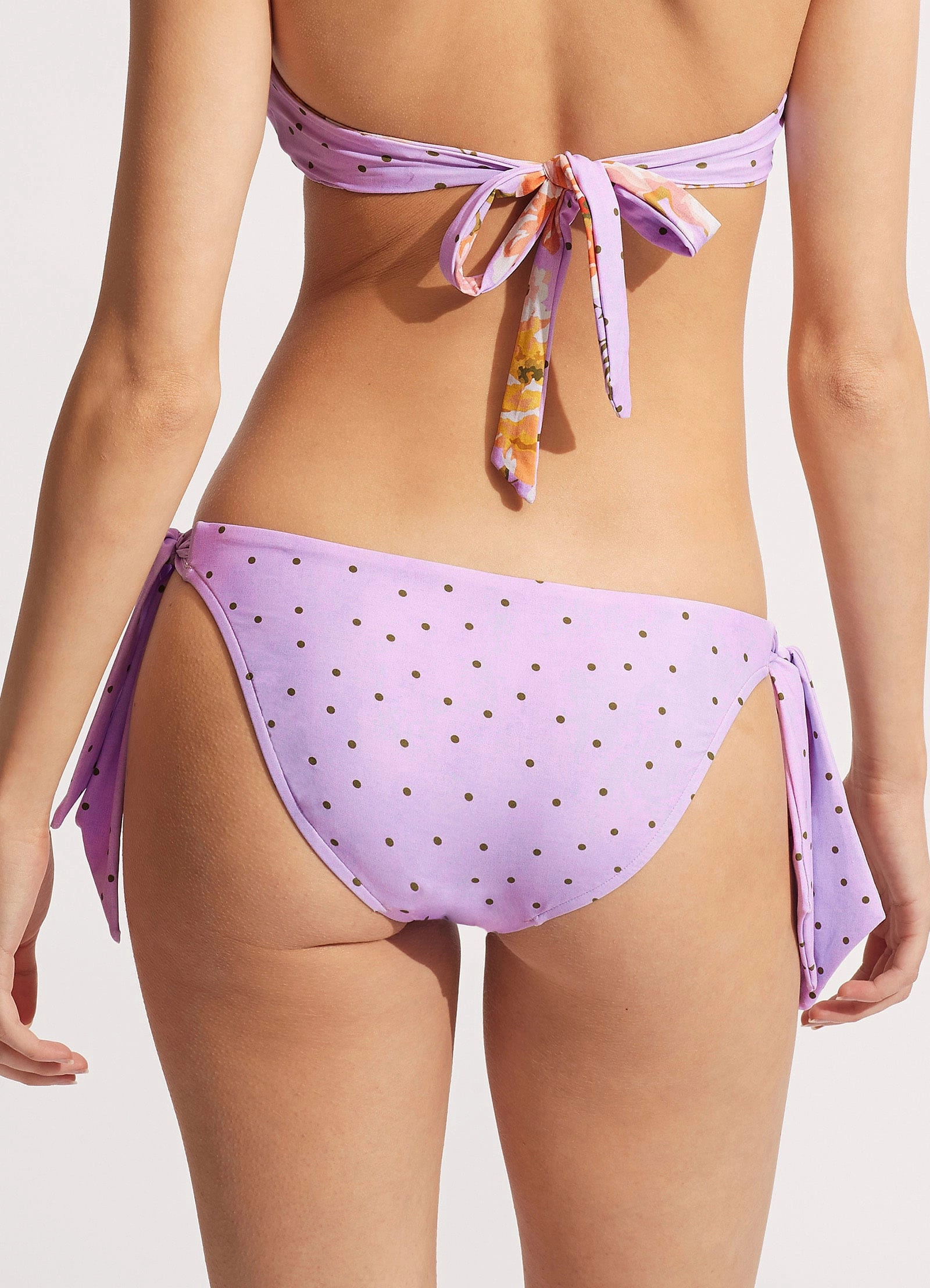 Paradise Garden Hipster Tie Side - Lilac Spot