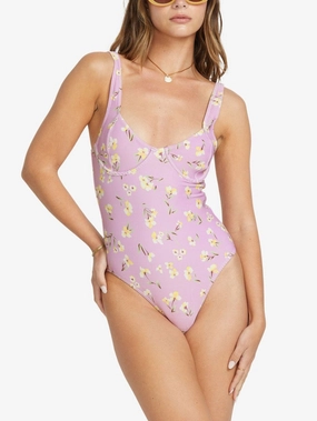 Peaceful Petals Chloe One Piece Swimsuit basic swimsuits for women, durable swimwear for ladies