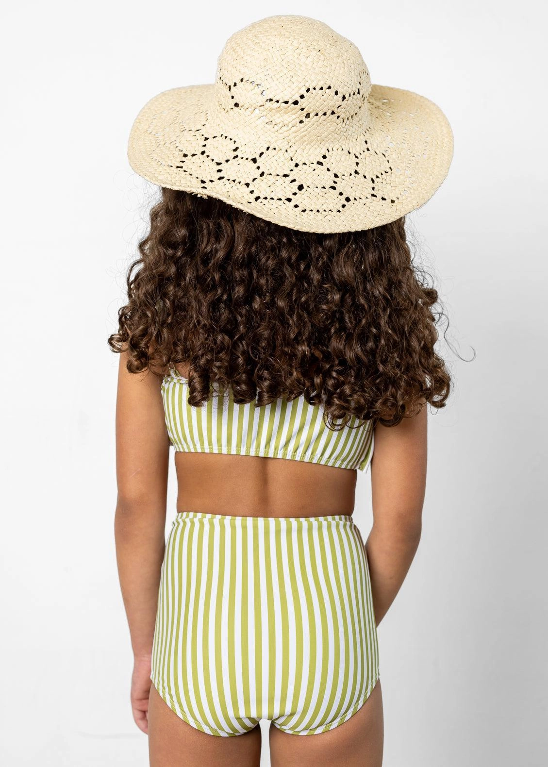 Pear Stripes | Mini High-Waisted Bottoms