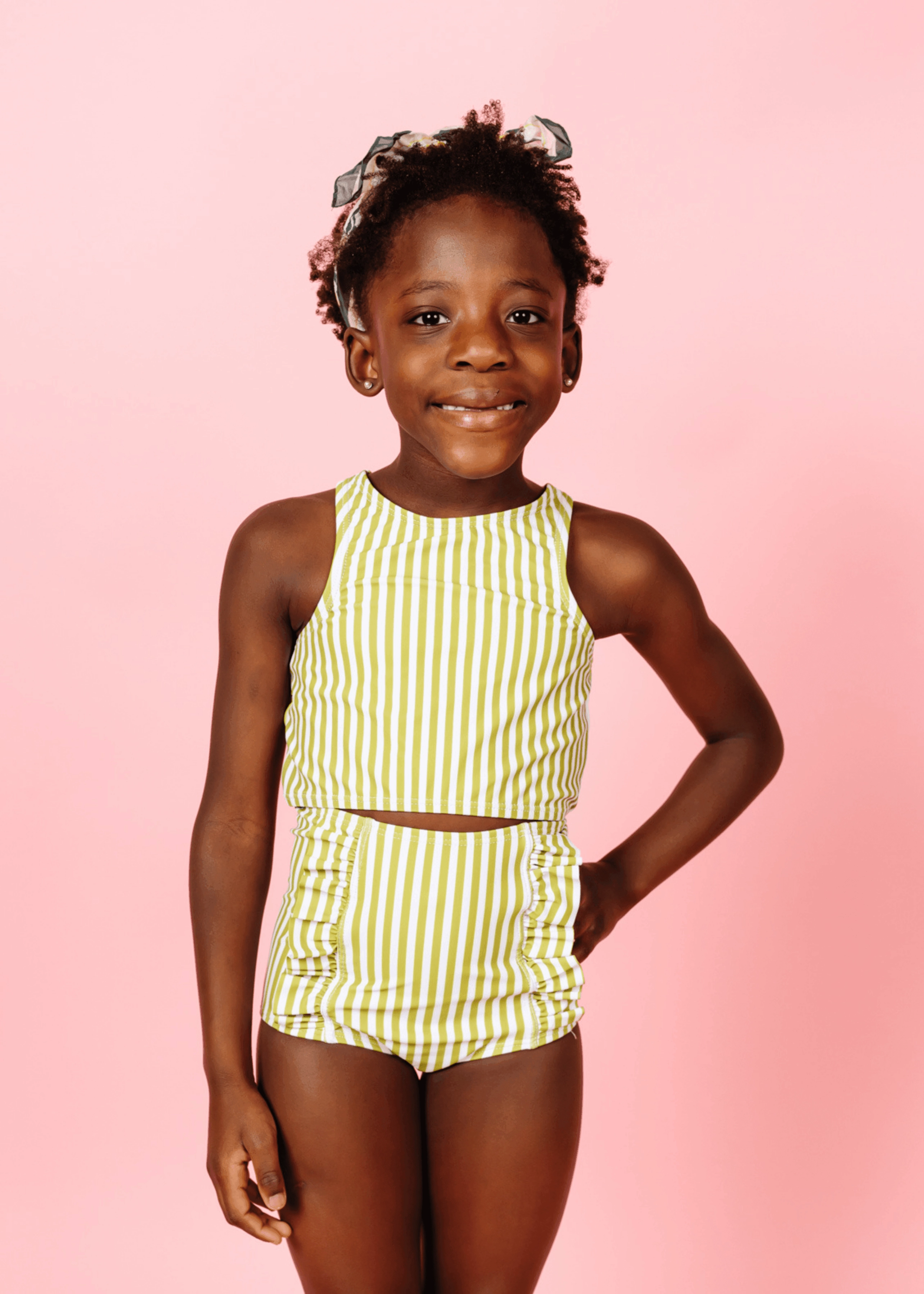 Pear Stripes | Mini Racer Back Top