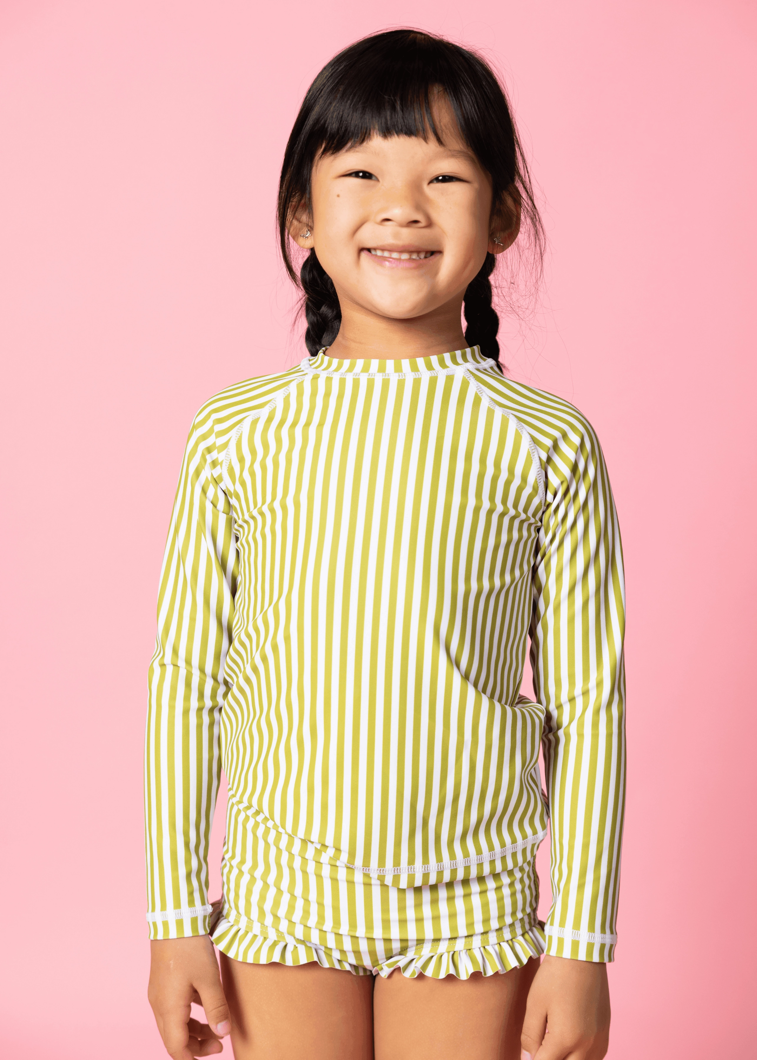 Pear Stripes | Mini Rashguard Top (Unisex)