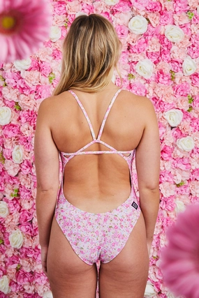 Perry One Piece Swimsuit - Whimsy Pink affordable swimwear for all, trendy swimwear for summer