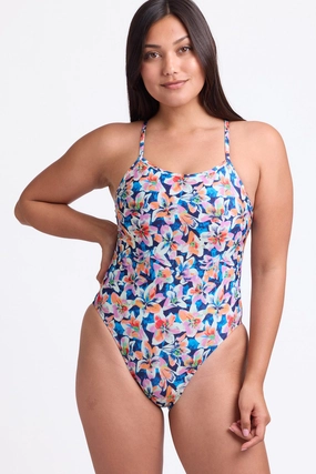 Perry Swim Onesie - Lilies all types of swimwear, stylish swimwear for all body types