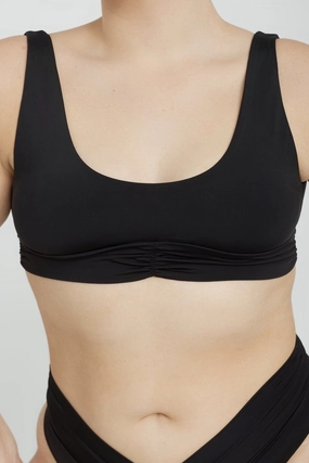 Pico Top - Black soft fabric swimwear women, resort swimwear for ladies