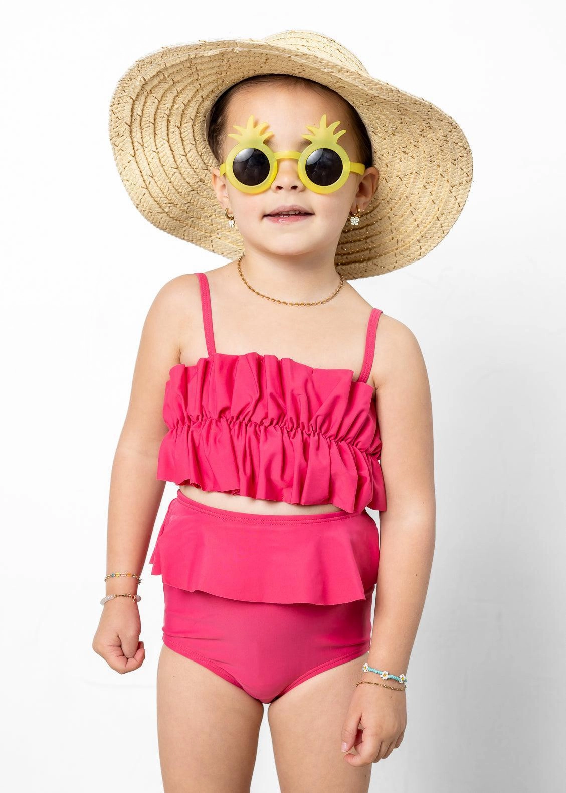 Pink Raspberry | Mini Peplum Bottoms