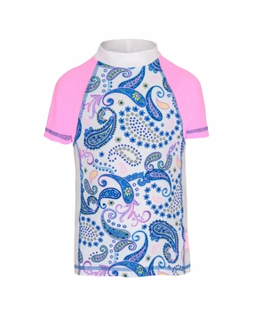 Platypus Australia UPF 50 Boho Paisley Fitted Sunshirt cute swimsuits for teen girls, modest teen swimwear