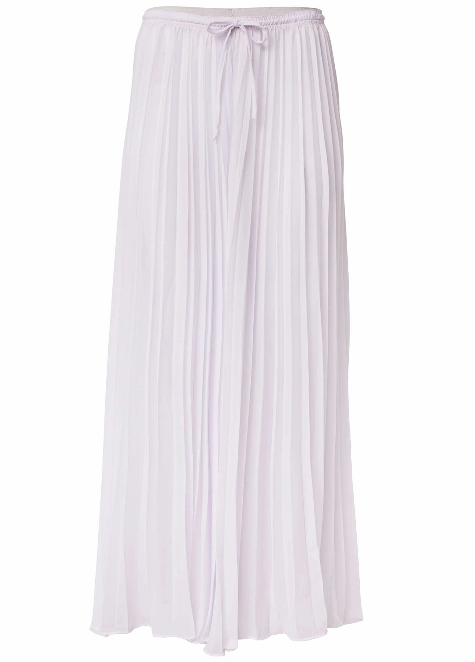 Pleated Cover-Up Pants - Pearl White