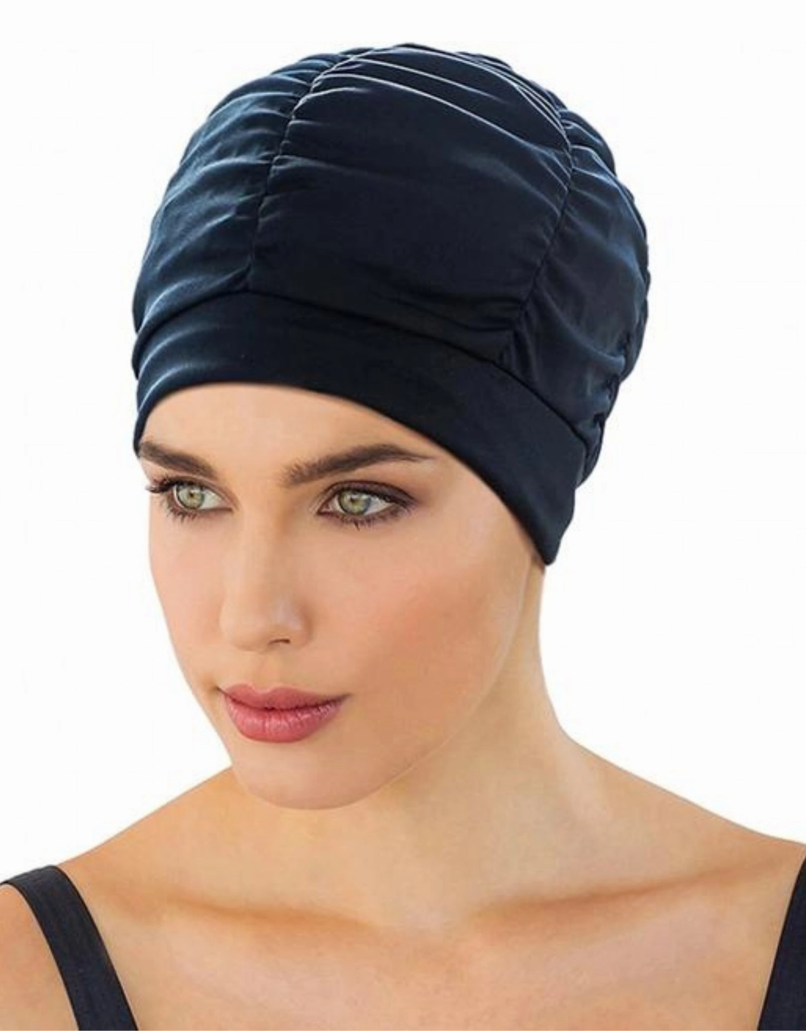 Pleated Fabric Swim Cap fashy swimwear collection, fashy thermal swimwear