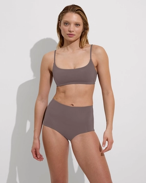 Pool Days Top - Stormy sleek design swimwear for women, minimalist swim styles