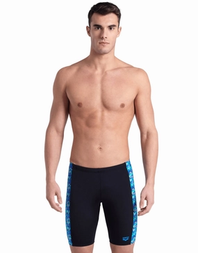 Pooltiles Swim Jammer - Black/Multi arena swimwear for men, arena competitive swimsuits