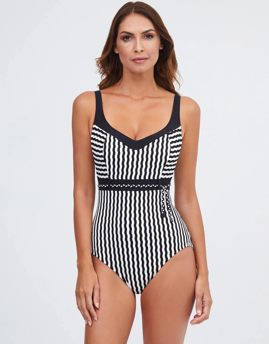 Portofino Underwired Swimsuit - Black and White pool-ready swimwear for women, trendy swimwear collection