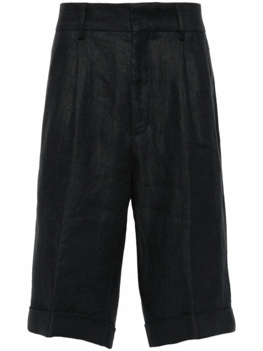 Pressed-Crease Linen Shorts summer mens swimwear, mens athletic swimwear