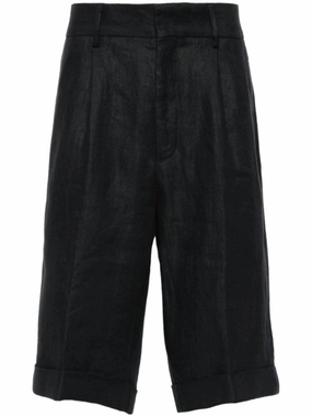 Pressed-Crease Linen Shorts summer mens swimwear, mens athletic swimwear
