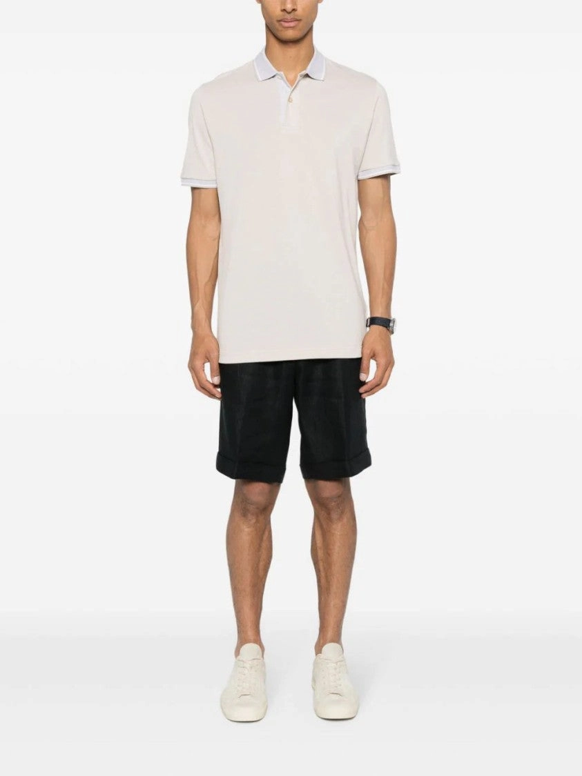 Pressed-Crease Linen Shorts