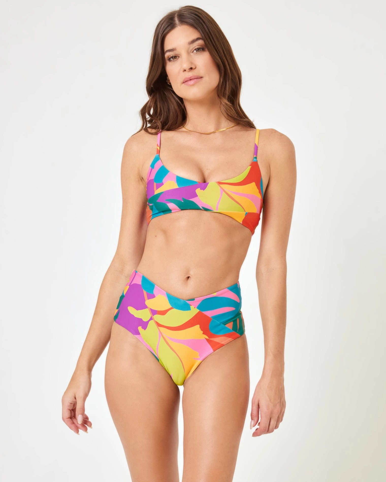 Printed High Tide Bikini Top - Copacabana timeless swimwear styles women, comfy swimwear for women