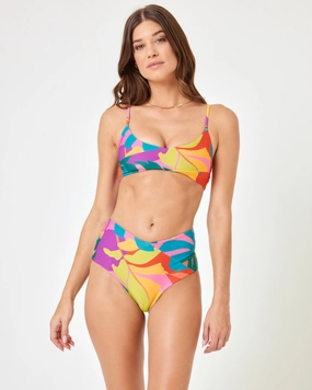 Printed High Tide Bikini Top - Copacabana timeless swimwear styles women, comfy swimwear for women
