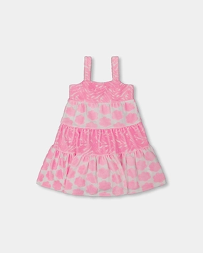 Printed Terry Beach Dress Pink And White cute swimsuits for teen girls, modest teen swimwear
