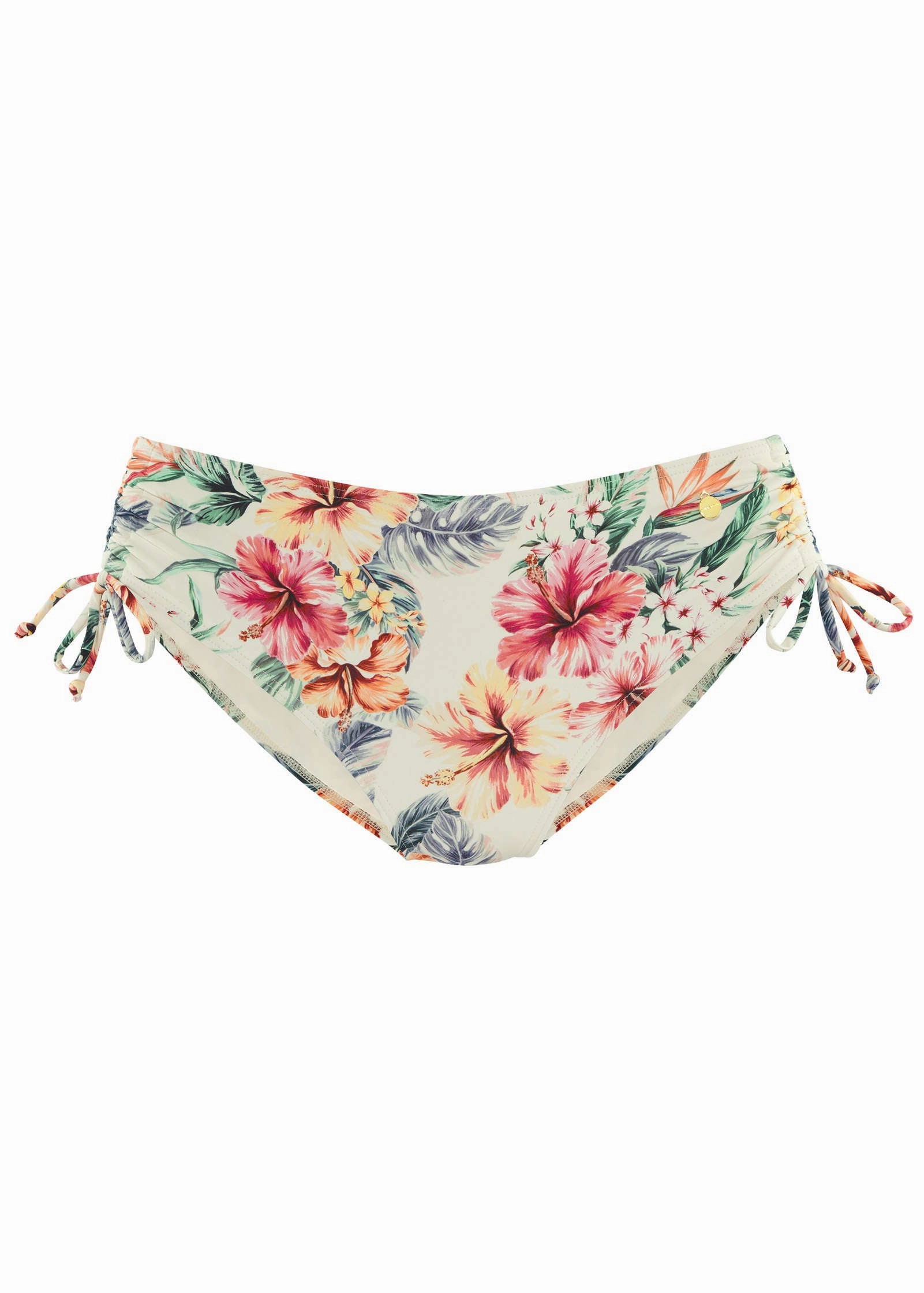 Printed Tie Side Moderate Bottom - Cream Multi