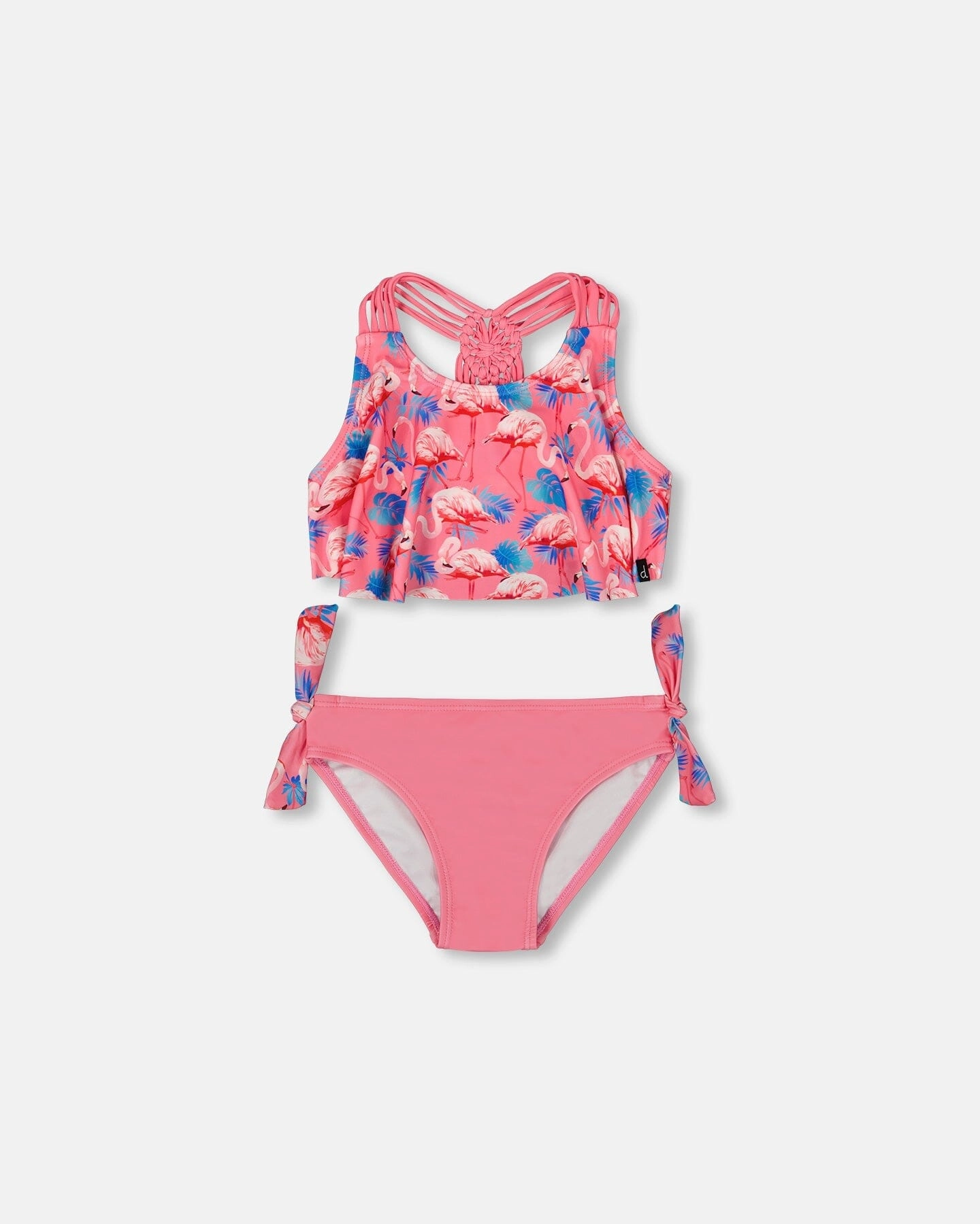 Printed Two-Piece Swimsuit Candy Pink And Pink Flamingo cute swimsuits for teen girls, modest teen swimwear