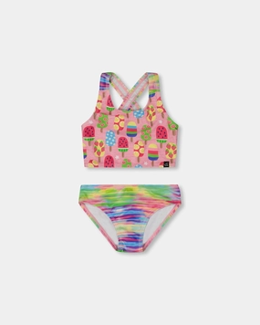 Printed Two-Piece Swimsuit Multicolored cute swimsuits for teen girls, modest teen swimwear