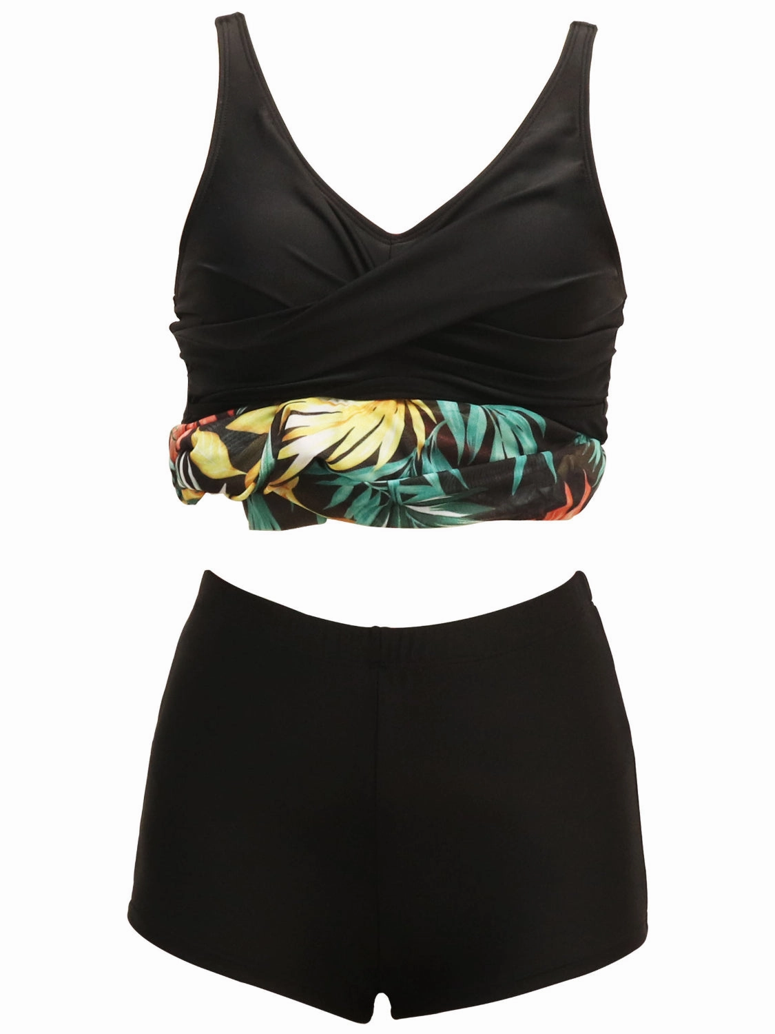 Printed Wide Strap Two-Piece Swim Set