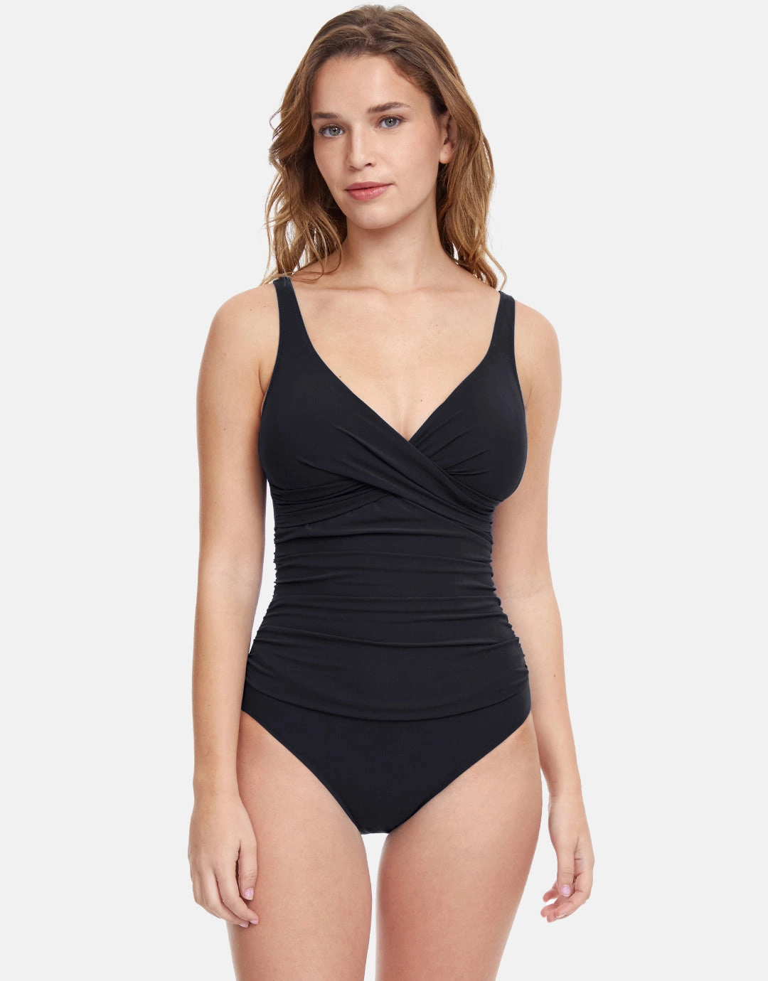 Profile Tutti Frutti V Neck Swimsuit - Black pool-ready swimwear for women, trendy swimwear collection