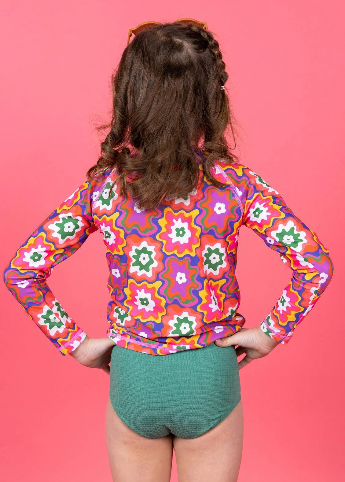 Psychedelic Flower | Mini Rashguard Top (Unisex)